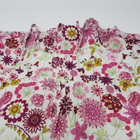 LIBERTY OF LONDON TARGET PINK FLORAL TANK TOP SLEEVELESS BLOUSE GIRLS SIZE LARGE - Picture 9 of 14